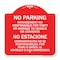 Signmission No Parking Management Not Responsible for Theft or Damage to Vehicle or Contents, RW-1818-23709 A-DES-RW-1818-23709 - alternate 1